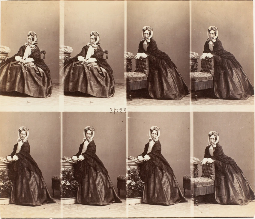 Princesse Galitzine en huit poses André Adolphe Eugène Disdéri