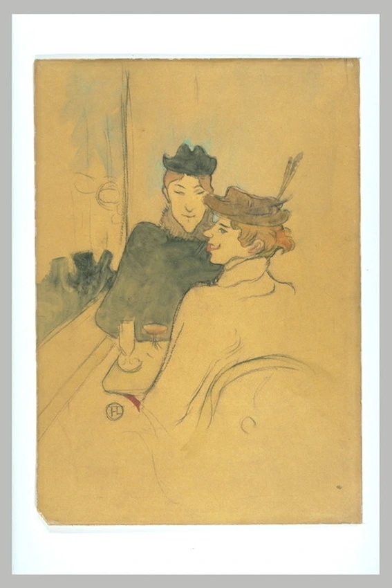 Henri de Toulouse-Lautrec - Deux femmes assises au café