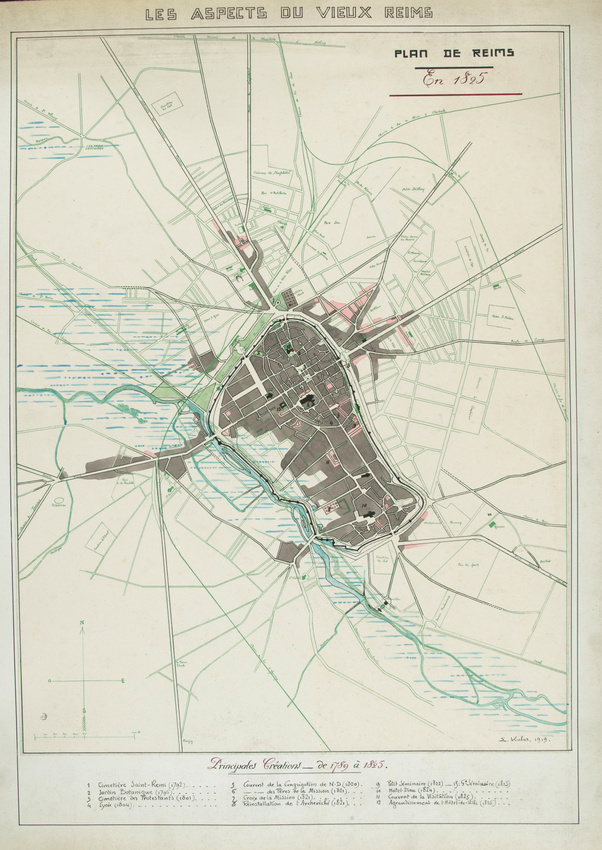 Ernest Kalas - Plan de Reims en 1825