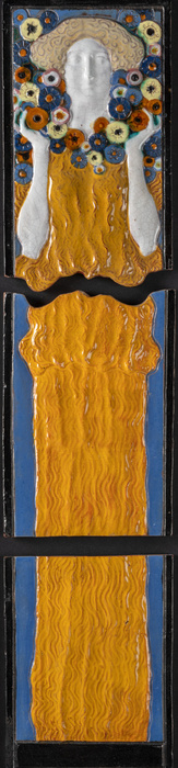 Michael Powolny - Relief : femme à la guirlande de fleurs