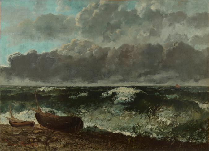 Gustave Courbet - La Mer orageuse}