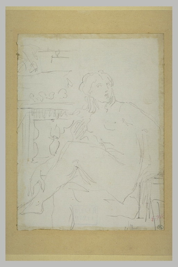 Edouard Manet - Femme nue, assise, de trois quarts à gauche, les jambes croisées