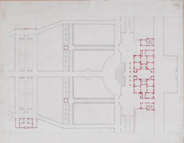 Louis Boitte - Plan d'une demeure avec un théâtre antique ?