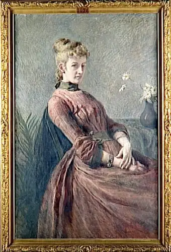 Jules Valadon - Portrait de jeune fille assise