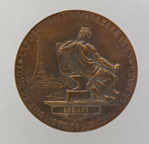 Ferdinand Levillain - Médaille de l'Exposition universelle de 1889, dans son écr...