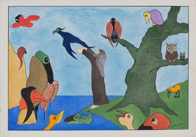 Léopold Chauveau - Dieu crée les oiseaux