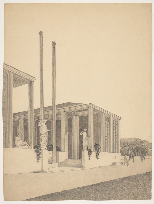 Josef Hoffmann - Pavillon autrichien, Exposition internationale d'art, Rome, 191...