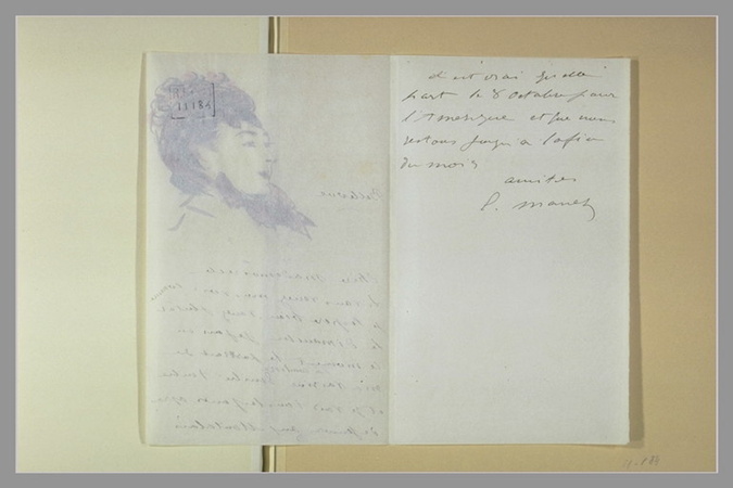 Edouard Manet - Sans date, Bellevue, à Isabelle Lemonnier