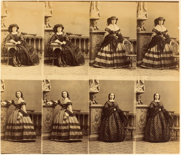 Mme Ramakers et une femme en huit poses, quatre de chaque - André Adolphe Eugène Disdéri