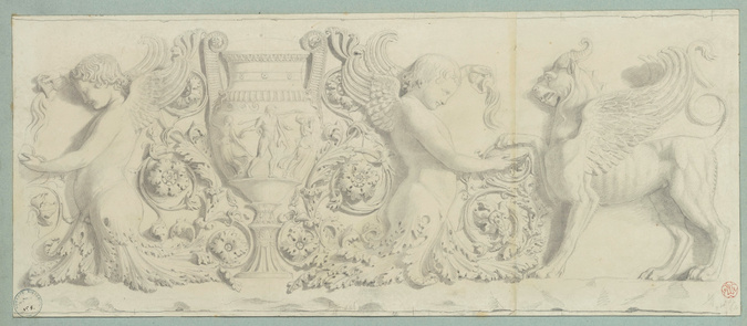Eugène Viollet-le-Duc - Relevé de frise antique du Forum de Trajan à Rome