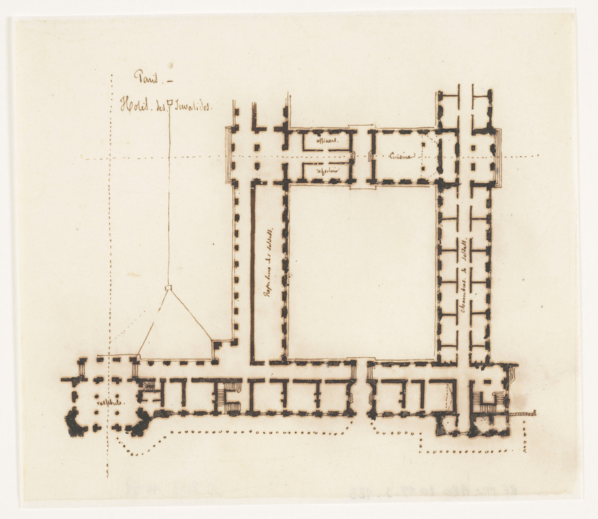 Edouard Villain - Plan de l'Hôtel des Invalides à Paris