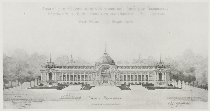 Charles Girault - Projet de 1896 pour le Petit Palais à l'Exposition universelle...