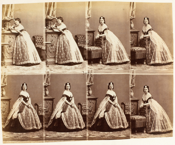 André Adolphe Eugène Disdéri - Duchesse de Sutherland en huit poses en pied