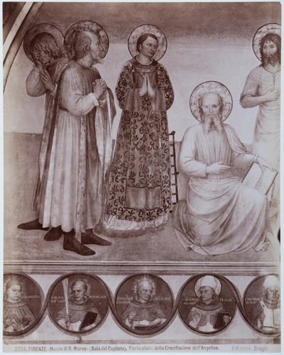 Edizioni Brogi - Détail de la Crucifixion de Fra angelico : partie gauche