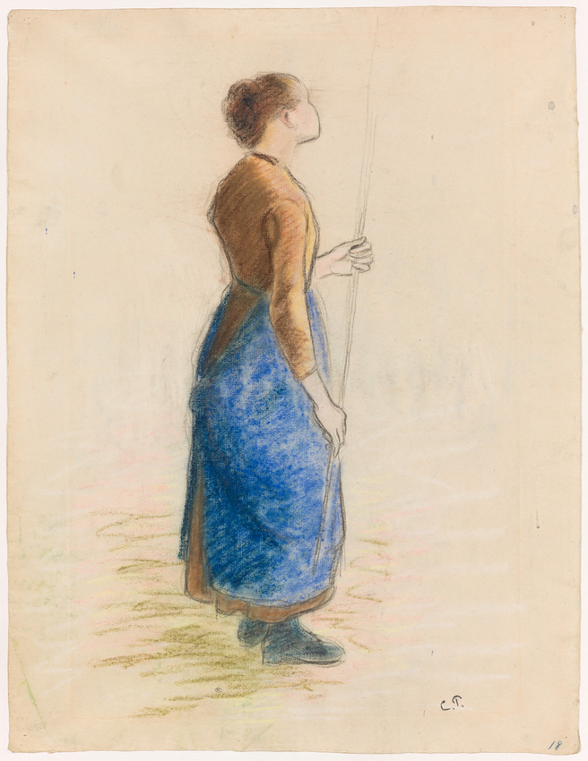 Camille Pissarro - Jeune paysanne tenant une baguette