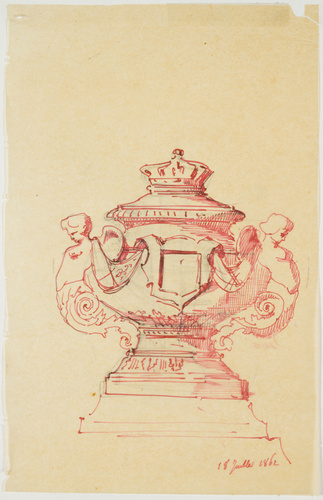 Alfred-Nicolas Normand - Chapelle Saint-Jérôme aux Invalides, projet d'urne funé...