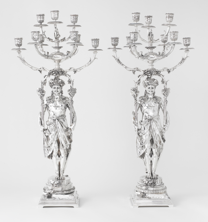 Bacchus rieur : candélabre (d'une paire) - Albert-Ernest Carrier-Belleuse