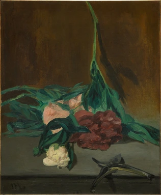 Edouard Manet - Tige de pivoines et sécateur