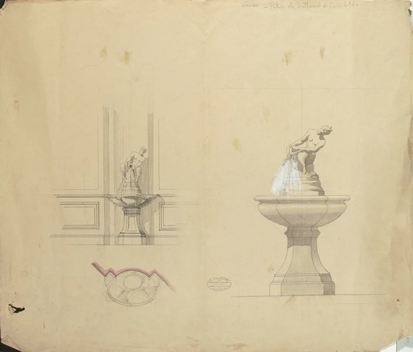 Antoine Zoegger - Projets de fontaines pour le Palais Nathaniel de Rothschild