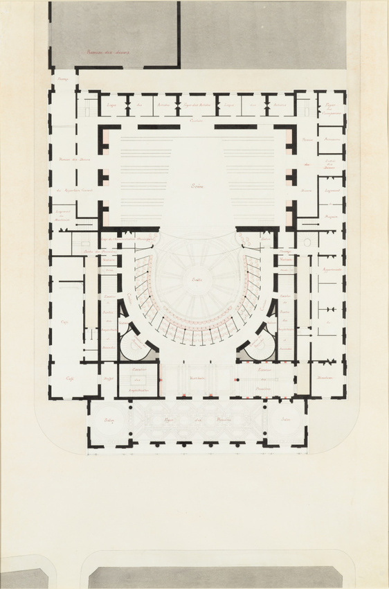 Alphonse Gosset - Théâtre de Reims, plan du premier étage