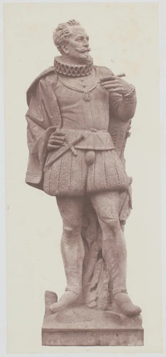 Edouard Baldus - "Dupérac", statue de Charles Cordier, décor du palais du Louvre...