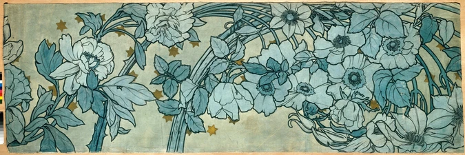 Alphonse Mucha - Fragments de frise décorant le pavillon de la Bosnie-Herzégovin...
