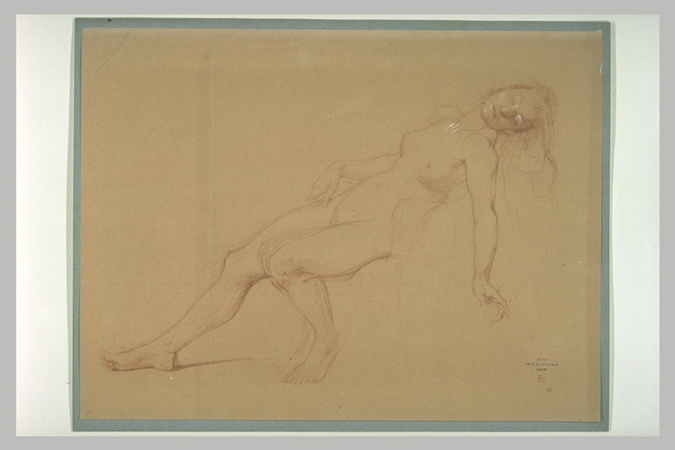 Elie Delaunay - Femme étendue sur le dos, le bras gauche pendant