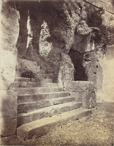 Carlo Baldassare Simelli - Escaliers dans des ruines, à Rome