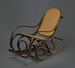 Thonet Frères - Berceuse (fauteuil à bascule) avec appui-pied, variante du n°14