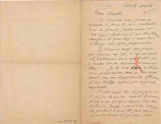 Nadar - Lettre de Félix Nadar adressée à Claretie