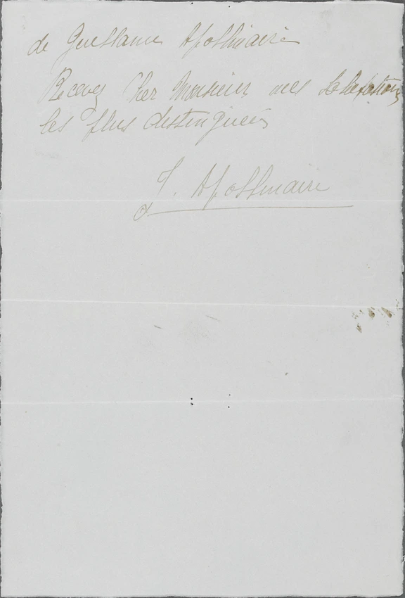 Correspondance manuscrite Jacqueline Apollinaire à Paul Guillaume