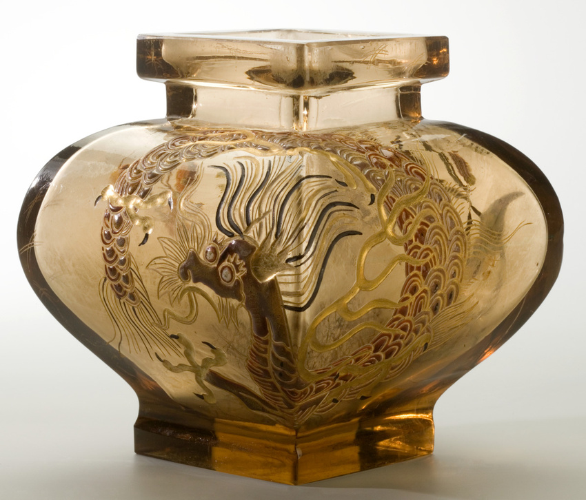 Emile Gallé - Pot à décor de dragon