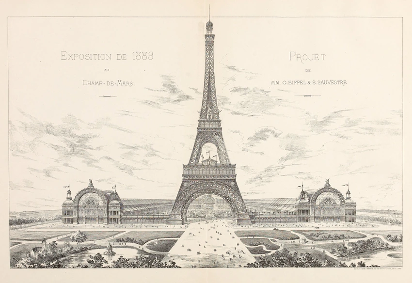 Gustave Eiffel - Exposition de 1889. Projet de MM. Eiffel et Sauvestre