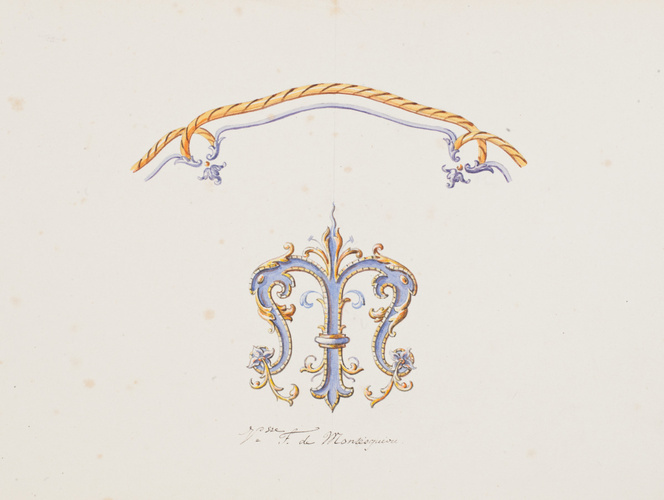 Emile Gallé - Chiffre M de la Vicomtesse F. de Montesquiou