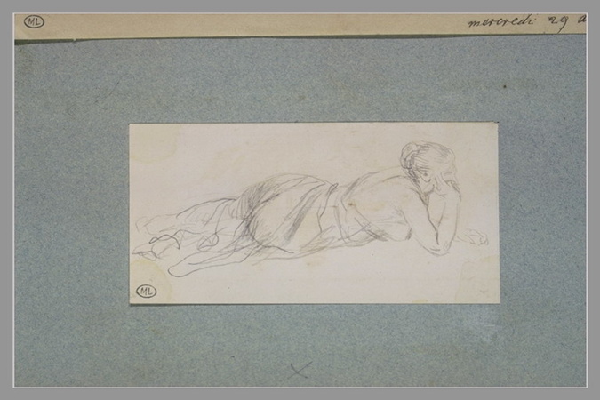 Ernest Meissonier - Femme couchée