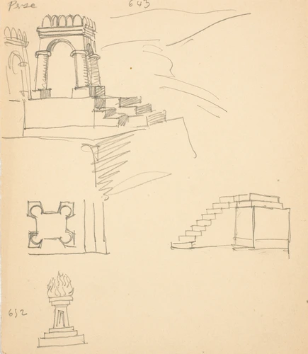 Eugène Grasset - Détail d'architecture perse