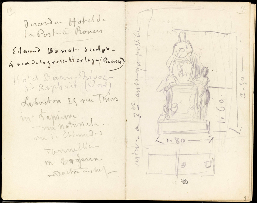 Henri Chapu - Notes manuscrites