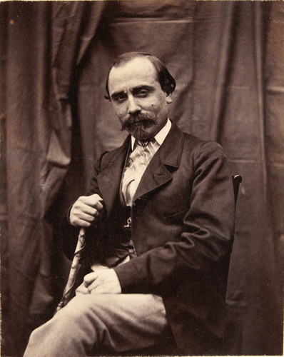 Achille Bonnuit - Homme assis, tenant une canne