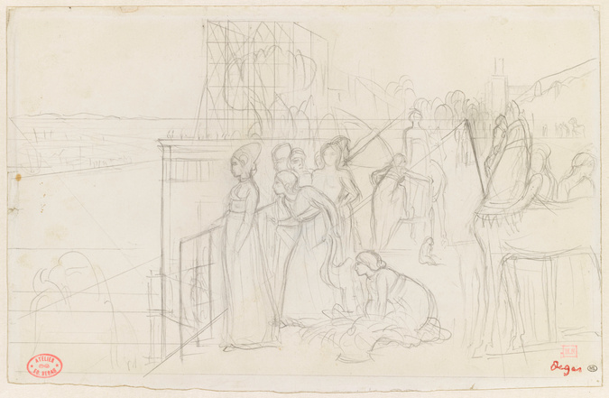 Edgar Degas - Sémiramis construisant Babylone