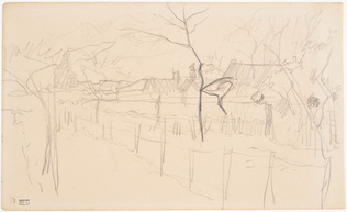 Pierre Bonnard - Paysage en hiver : prairie et maisons