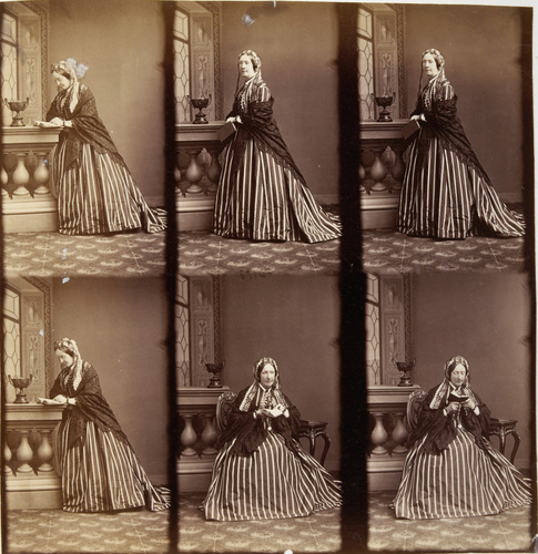 André Adolphe Eugène Disdéri - Lady Mainwaring en six poses, deux assise et quat...