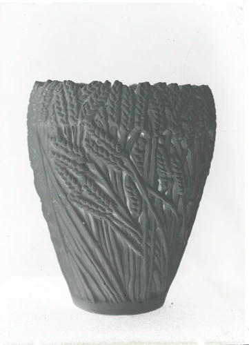 Auguste Delaherche - Céramique en forme de vase avec un décor en épis de blé