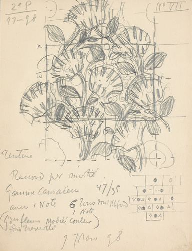 Eugène Grasset - Motifs de fleurs fantaisies pour une tenture