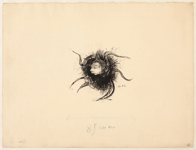 Odilon Redon - Tête dans un corps d'araignée