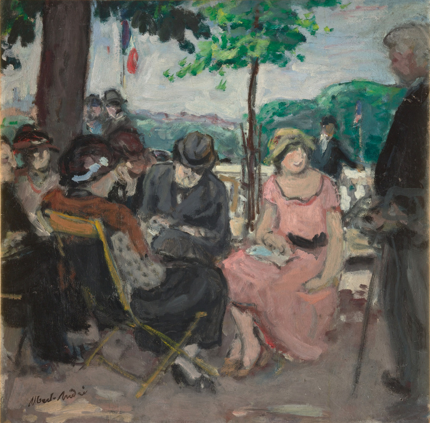 Albert André - A la sortie de l'exposition Manet aux Tuileries