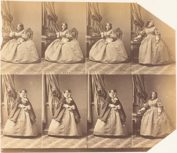 André Adolphe Eugène Disdéri - Comtesse Koutcheleff en huit poses, trois assise ...