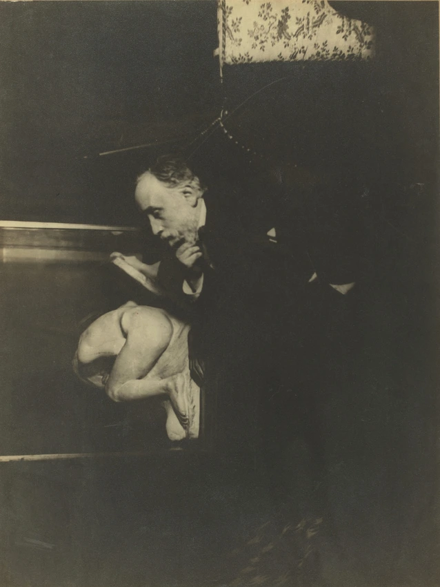 Edgar Degas - Autoportrait à la statue de Bartholomé