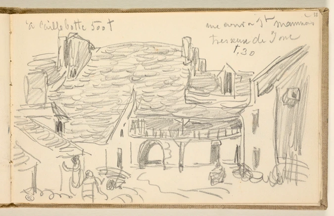 Alfred Sisley - Une cour à Saint-Mammès