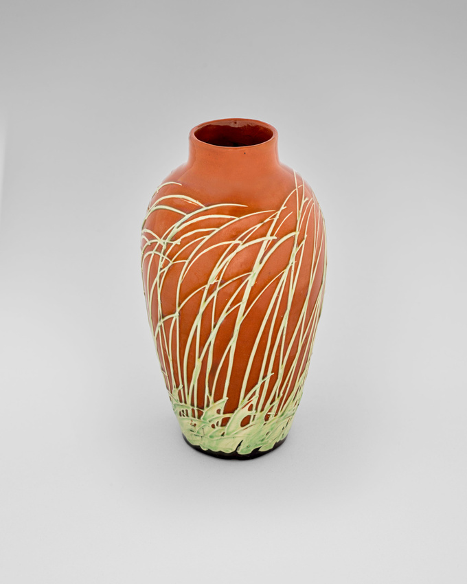 Max Laüger - Vase à décors de tiges