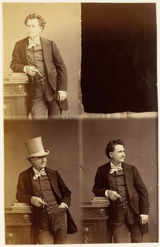 André Adolphe Eugène Disdéri - M. Lafontaine en pied, en trois poses